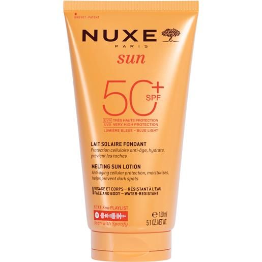 Nuxe latte solare viso e corpo spf50+ 150ml - latte solare corpo alta prot. 