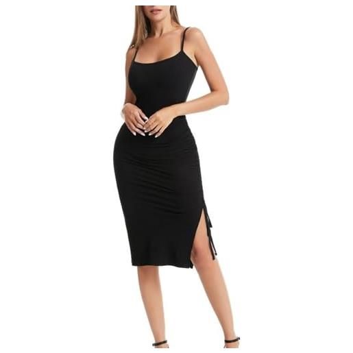 Yinova sottogonna shapewear, abito modellante con reggiseno, abito liscio body shaper per partito matrimonio usura quotidiana, shapewear snellente(xl)