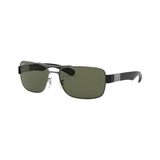 Ray-Ban rb 3522 occhiali da sole, grigio (gunmetal), 61 mm uomo