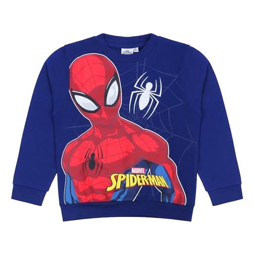 Disney spiderman felpa ragazzi maglione marvel avengers spidey spiderman cotone taglia 98-140 blu shirt, blu, 104