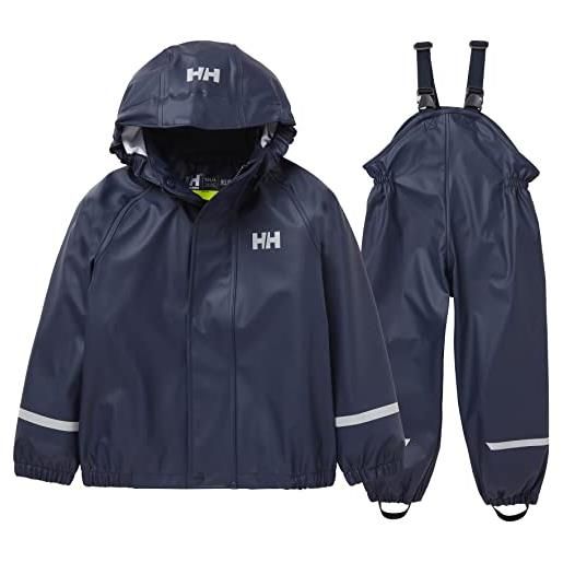 Helly Hansen enfants unisexe k bergen 2.0 pu ensemble de pluie, bleu marine, 3