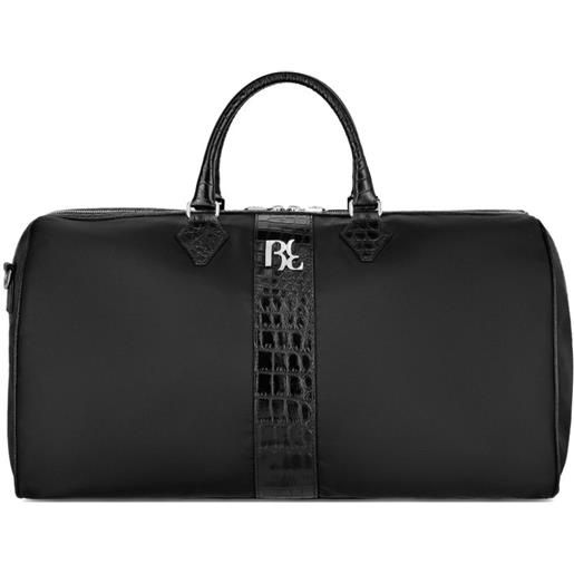 Billionaire borsa da viaggio con effetto coccodrillo - nero