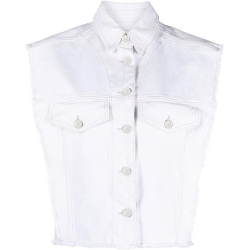 ISABEL MARANT gilet tyra denim - bianco