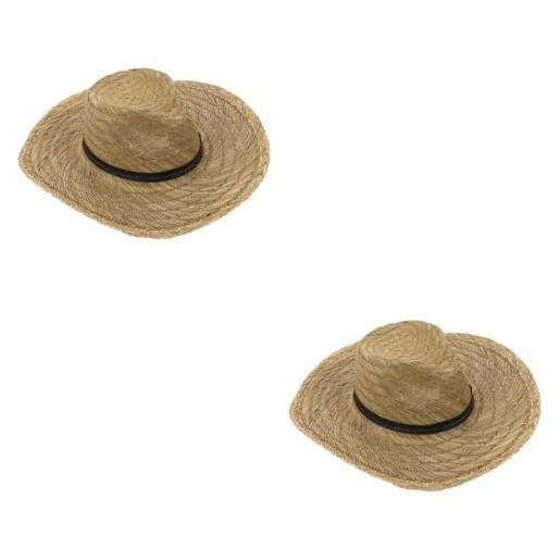 GALPADA 2 pz cappello da uomo per la protezione solare uomini stelo ortensie steli rete cappello sole capello per sole straw hat cappello di moda cappello da sole a larga cannuccia