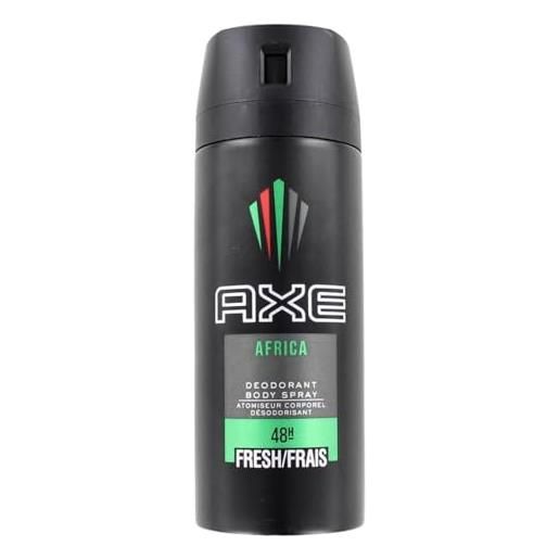 Axe deodorante/bodyspray da uomo africa", 150 ml, 3 flaconi spray