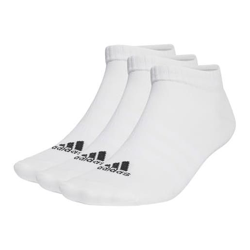 adidas unisex - adulto thin and light sportswear low-cut socks 3 pairs, white / black, 4.5-6