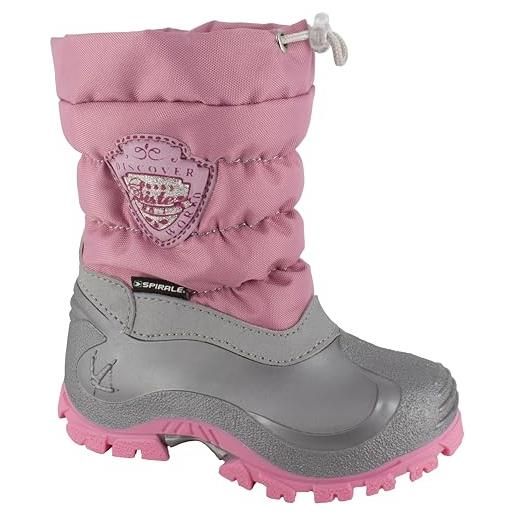 Spirale sabrina stivali da neve, bambina, rosa (rosa/grigio 02774218), 33 eu (1 uk)