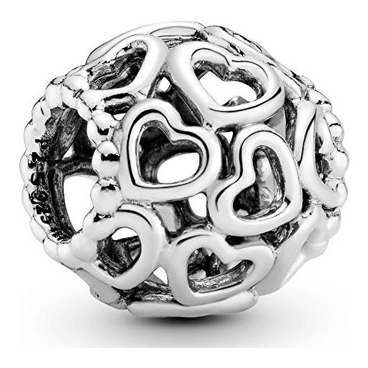 PANDORA icons ciondolo in argento a forma di cuore traforato