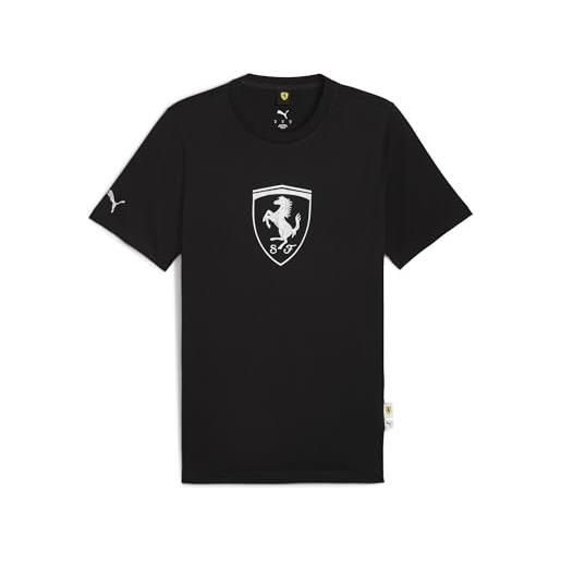 PUMA t-shirt scuderia ferrari sportswear tonal shield da uomo s, rosso corsa red