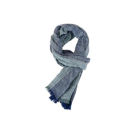 Generic sciarpa da uomo in cotone e lino a righe sciarpe da uomo caldo pashmina fazzoletto da collo scialli all'aperto, navy en8, taglia unica