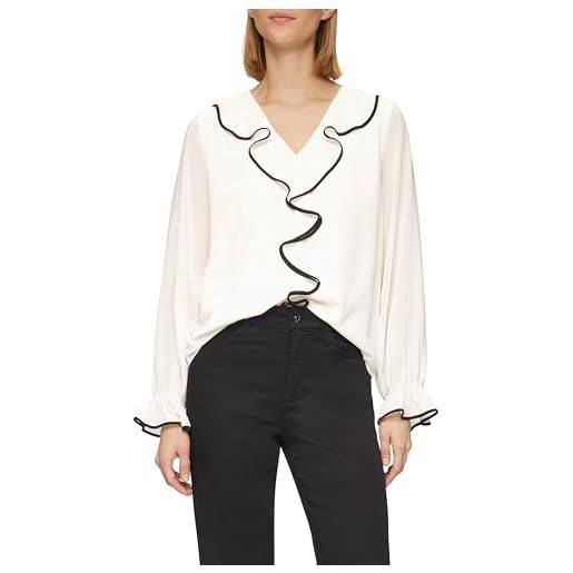 s.Oliver black label 2158586 camicetta in chiffon con volant, 200, 42 donna