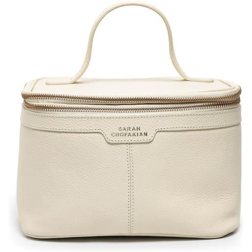 Sarah Chofakian trousse make up con stampa - bianco