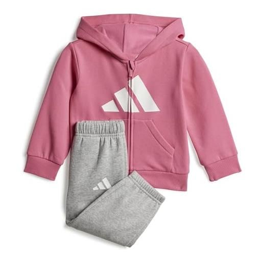 adidas unisex - bimbi 0-24 essentials tracksuit, pink fusion/white, 2-3 years