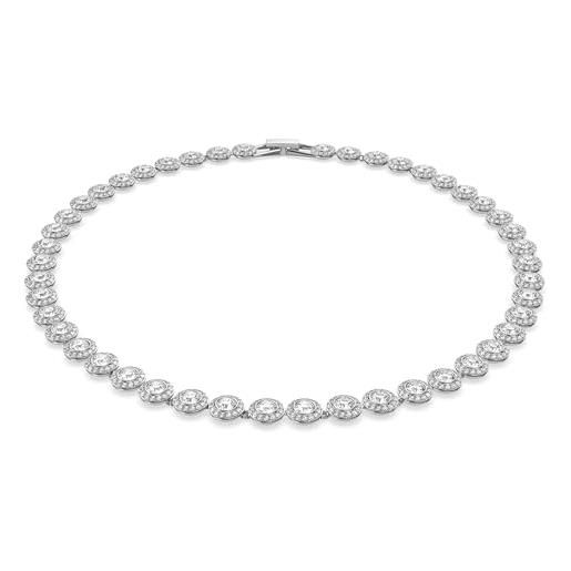 Swarovski collana angelic, bianco, placcatura rodio