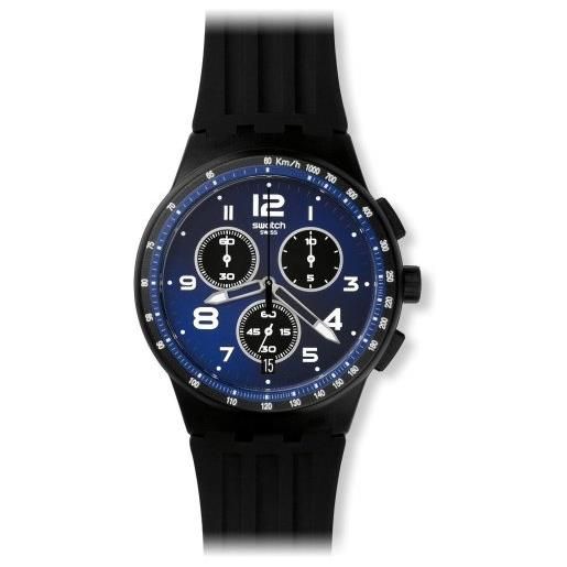 Swatch orologio unisex cronografo al quarzo con cinturino in silicone - susb402