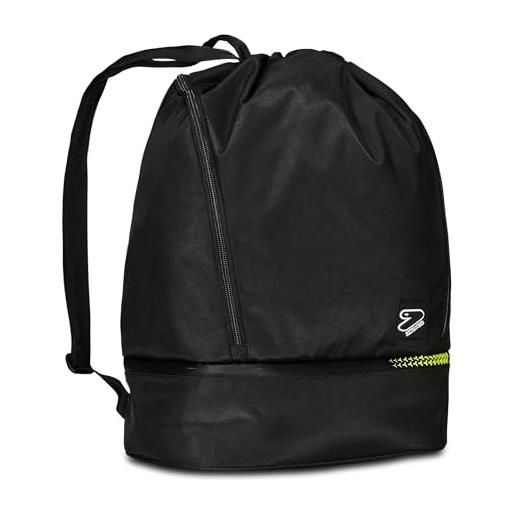 Seven sacca zaino scuola tech, nera, borsa multi tasche con spallacci regolabili, sport e tempo libero