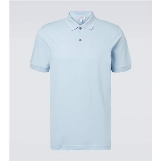 Sunspel polo riviera in mesh di cotone