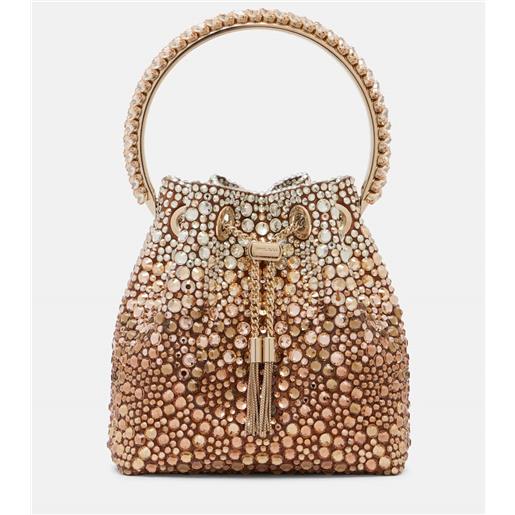 Jimmy Choo secchiello bon bon small in raso con cristalli