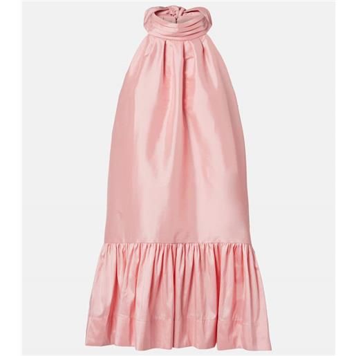 Simkhai abito corto hope in taffetã con fiocco