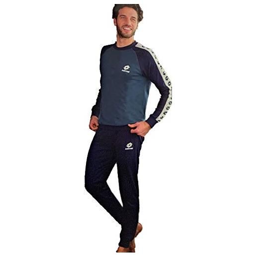 Lotto pigiama uomo invernale, pigiama uomo caldo cotone, pigiama uomo felpato (6047 verdone, xxl-54)