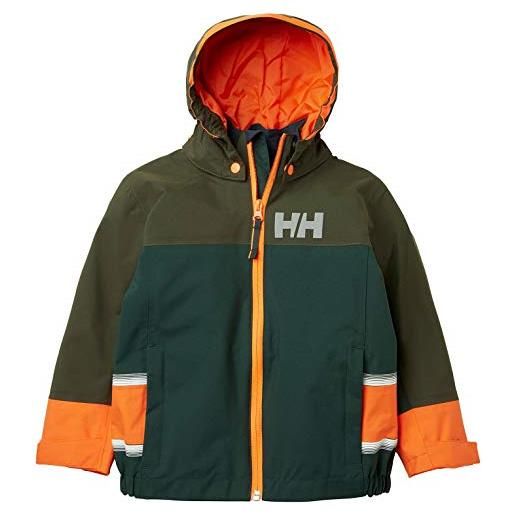 Helly Hansen k norse jacket - giacca da bambino, bimbo 0-24, giacca, 40377, verde (488 scarab green), 1 año
