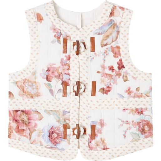 Zimmermann Kids gilet awaken in cotone trapuntato con stampa
