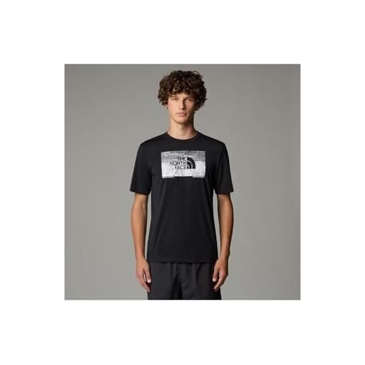 The north face nf0a8bqvjk3 m foundation abstract graphic tee t-shirt uomo tnf black taglia xxl