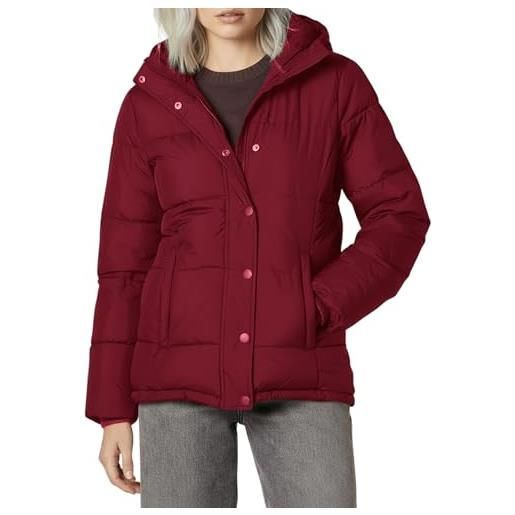 Zeagoo giacca invernale da donna, calda, invernale, leggera, con cappuccio, trapuntata con tasche, parka invernale s-xxl, blu, s