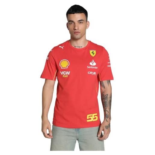 PUMA maglietta carlos sainz scuderia ferrari 2024 uomo rosso bruciato - taglia: l