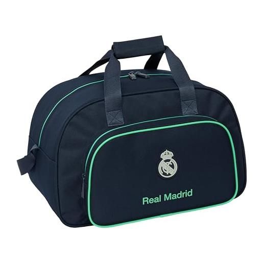 safta real madrid, borsa sportiva 25/26, ideale per bambini di diverse età, comoda e versatile, qualità e resistenza, 40 x 23 x 24 cm