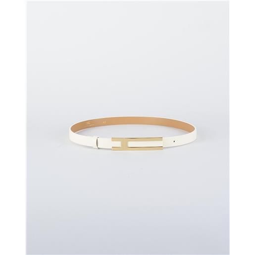 ELISABETTA FRANCHI cintura milk con fibbia logo