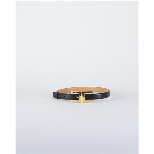 ELISABETTA FRANCHI cintura nero con fibbia logo