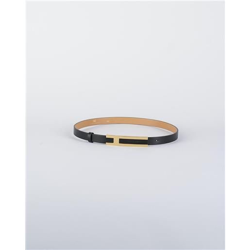 ELISABETTA FRANCHI cintura nero con fibbia logo