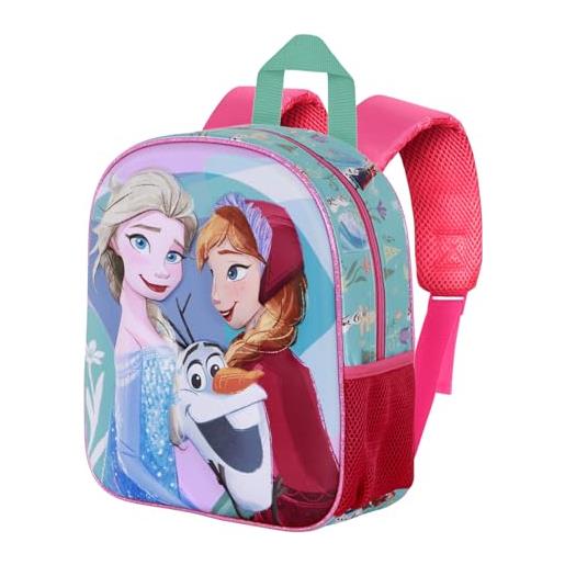 Disney frozen 2 family-zainetto 3d elite, blu, 25 x 30 cm, capacità 7 l