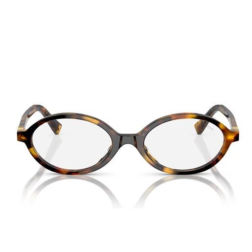 Miu Miu occhiali da vista mu04zs vau08n marrone/trasparente donna