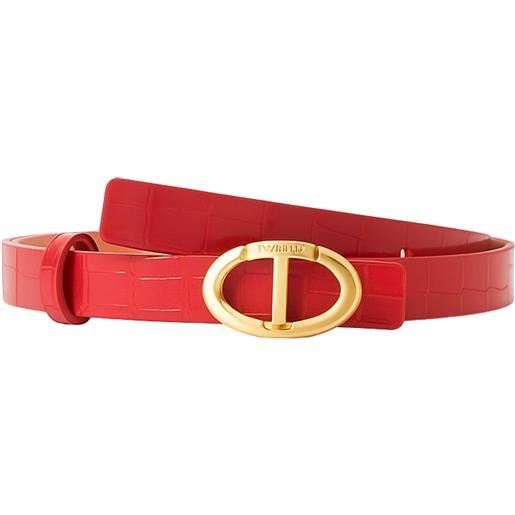 TWINSET cintura effetto cocco con fibbia logo