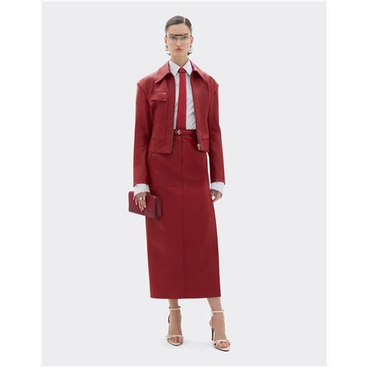 Ferrari blouson in nappa effetto cervo - female giacche rosso maison 40
