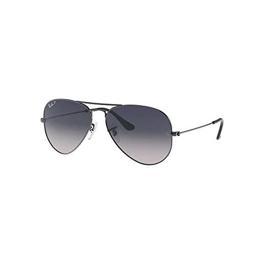 Ray-Ban rb3025 aviator occhiali da sole unisex adulto, grigio (004/78), 62 mm