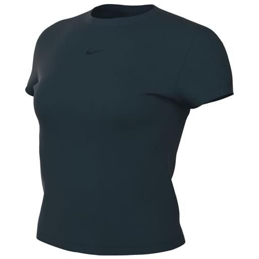 Nike top w nsw nk chll knt md crp, armory navy/armory navy, fv5508-478, xl