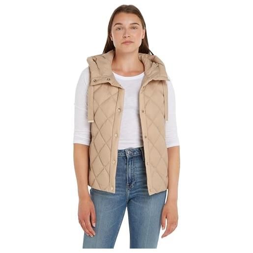 Tommy Hilfiger gilet donna classic gilet imbottito, beige (beige), l