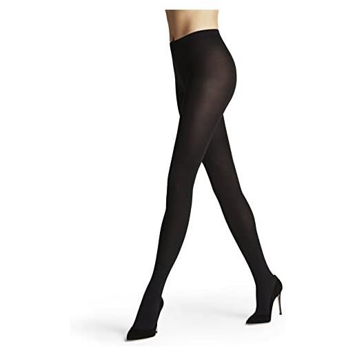 FALKE cotton touch w ti coprenti tinta unita, collant donna, nero black 3009-o, m-l