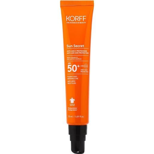 Korff sun secret fluido viso antimacchie spf 50+ 50 ml altro