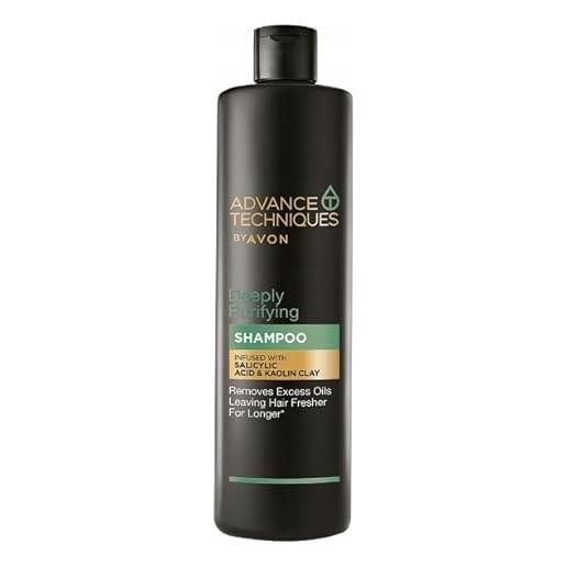 Avon advance techniques deeply purifying - shampoo detergente, 400 ml