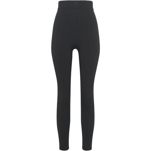 Marine Serre leggings con logo - nero