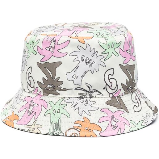 Palm Angels cappello bucket reversibile con stampa - nero