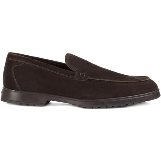 Doucal's mocassini slip-on in pelle scamosciata - marrone