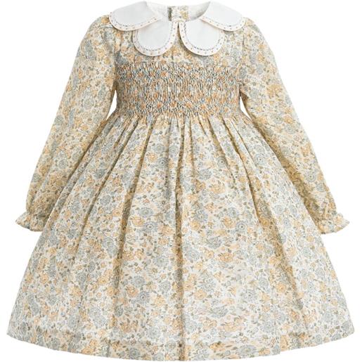 Tulleen abito con motivo a fiori - toni neutri