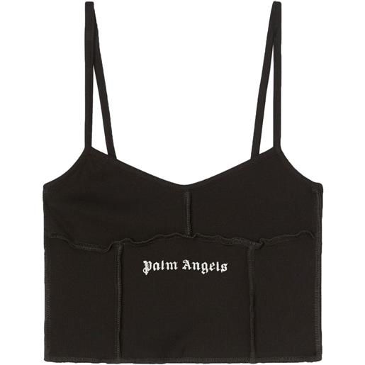 Palm Angels canotta crop con stampa - nero