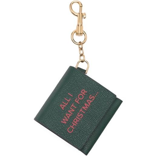 Anya Hindmarch portachiavi con applicazione - verde