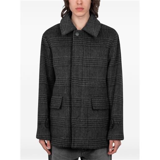 Another Aspect giacca tartan - grigio
